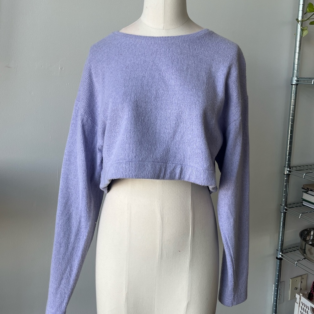 Purple Knit Crop